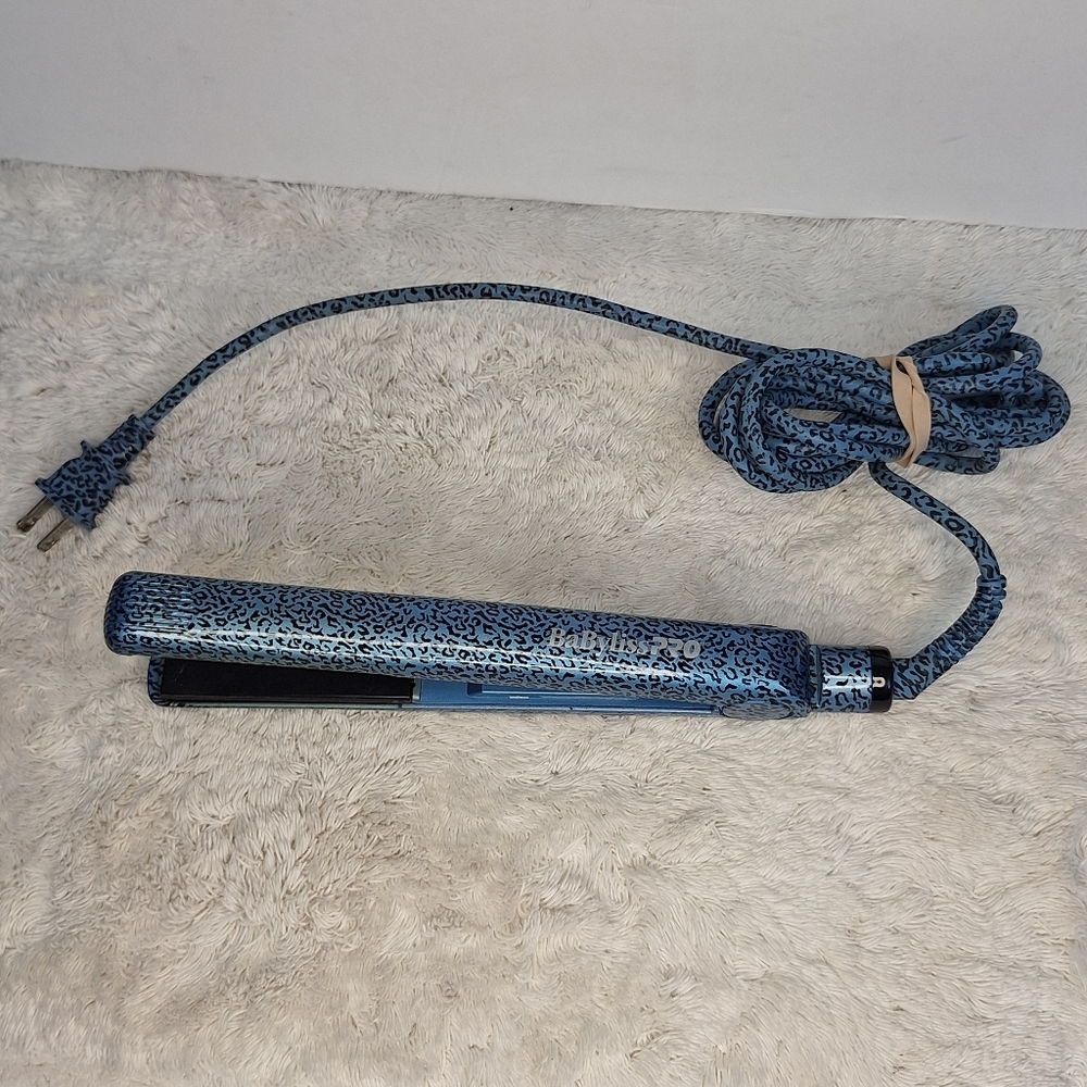 BABYLISS PRO Blue Leopard Print Hair Straightener